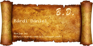Bárdi Dániel névjegykártya